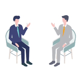 信頼できる候補会社のご提案の様子